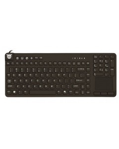 ErgoCool IP68 compact toetsenbord + touchpad - zwart